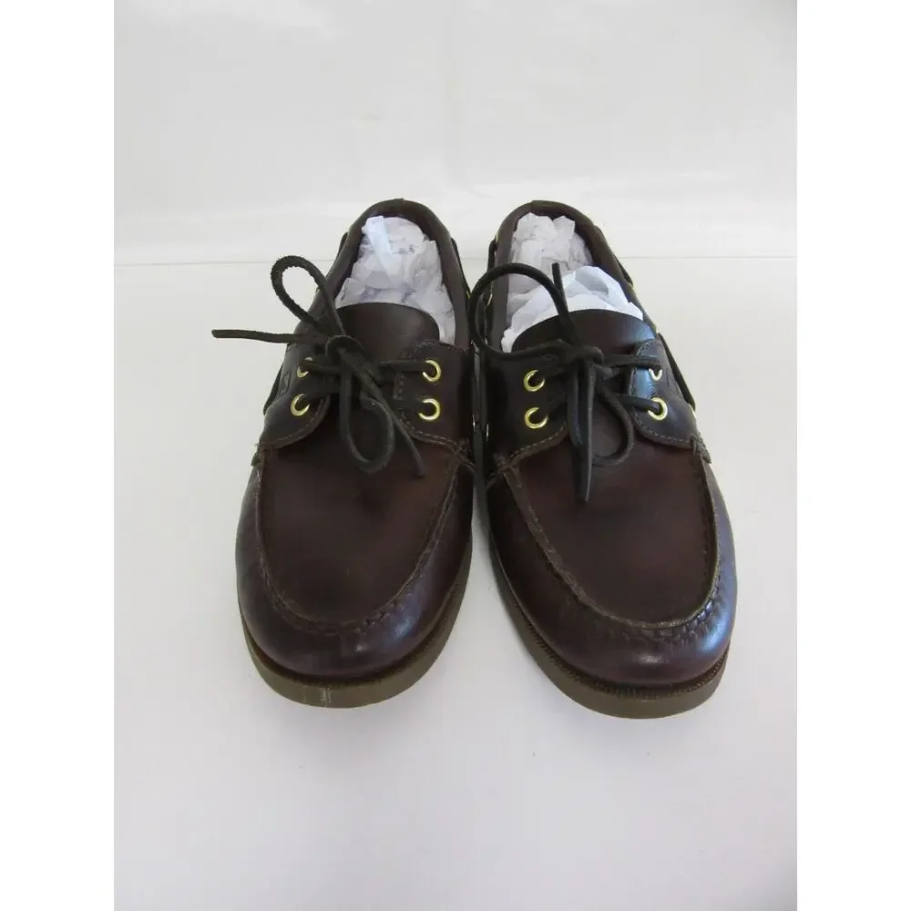 SPERRY Men's Brown Leather Slip On 9 Casual Boat Shoes